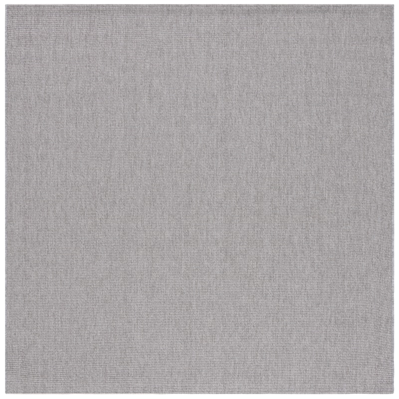 SAFAVIEH Sisal All-Weather Ajrie Indoor/Outdoor Waterproof Patio Backyard Rug - 5'3" Square - Grey