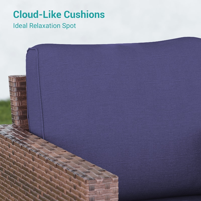 BONOSUKI Patio Outdoor Couch,3-Seater Furniture with Removable Cushion