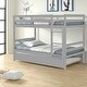 preview thumbnail 2 of 7, Twin over Twin Size Wooden Bunk Bed with Trundle,Can Be Divided Into Two Beds