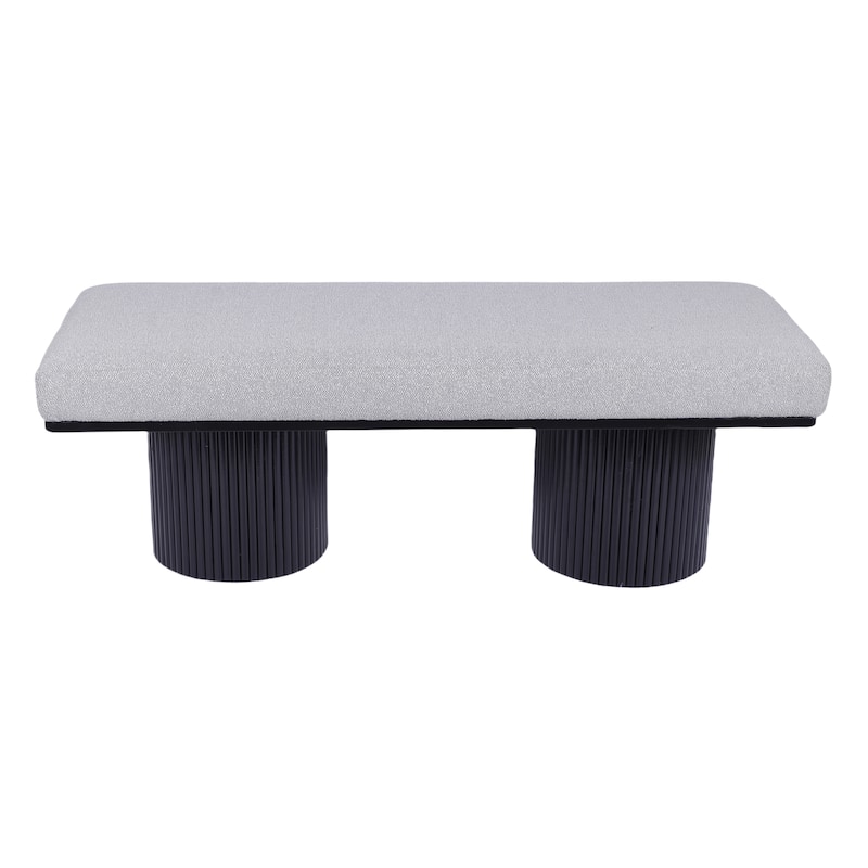 GDF Studio - Brianna Boucle Upholstered Bench with Chunky Legs