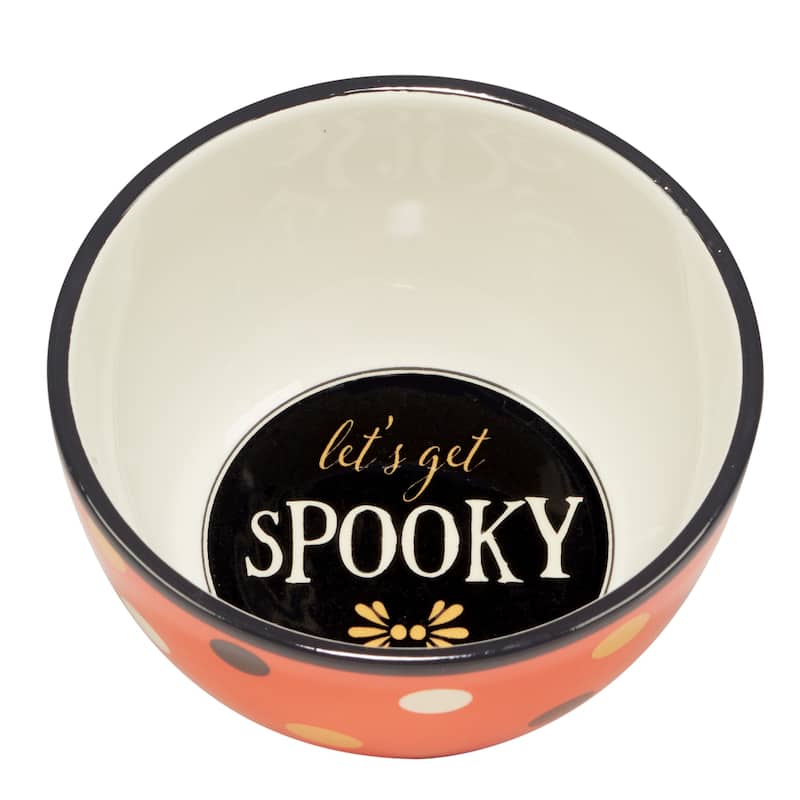 Certified International Spooky Halloween 5.5" Ice Cream/Dessert Bowl, Set of 4 - 24 oz.