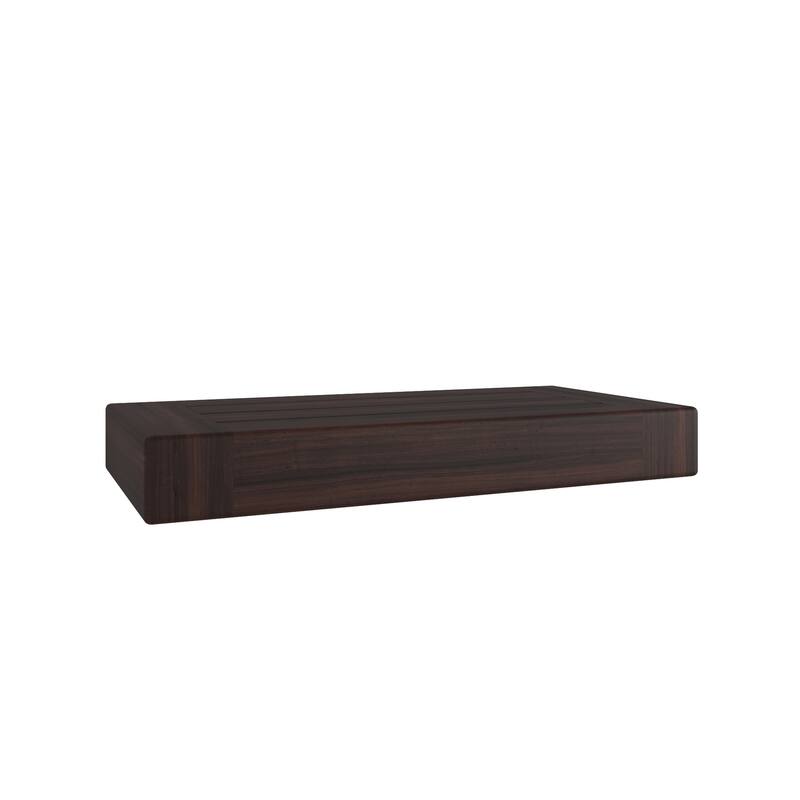 Obi OptiAREA Floating Teak Wall Shelf - Mocha - 12" Wide