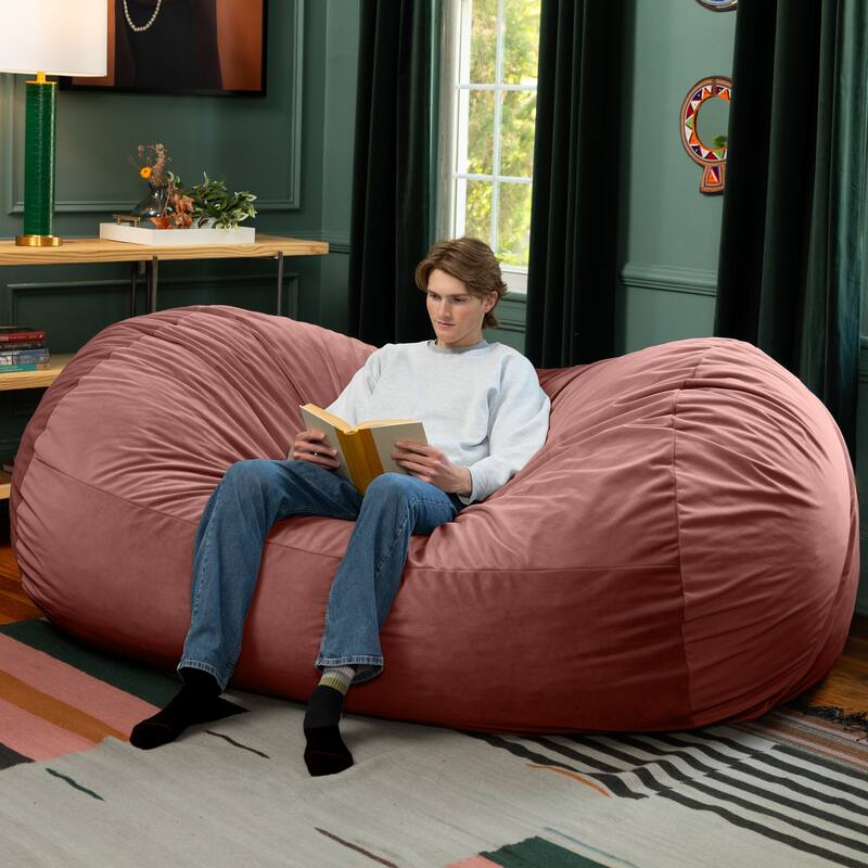 Jaxx Grand Lounger 7 Foot Bean Bag Sofa -Lush Velvet