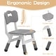 preview thumbnail 6 of 12, Kids Table and 4 Chair Set Height Adjustable Toddler Table Set