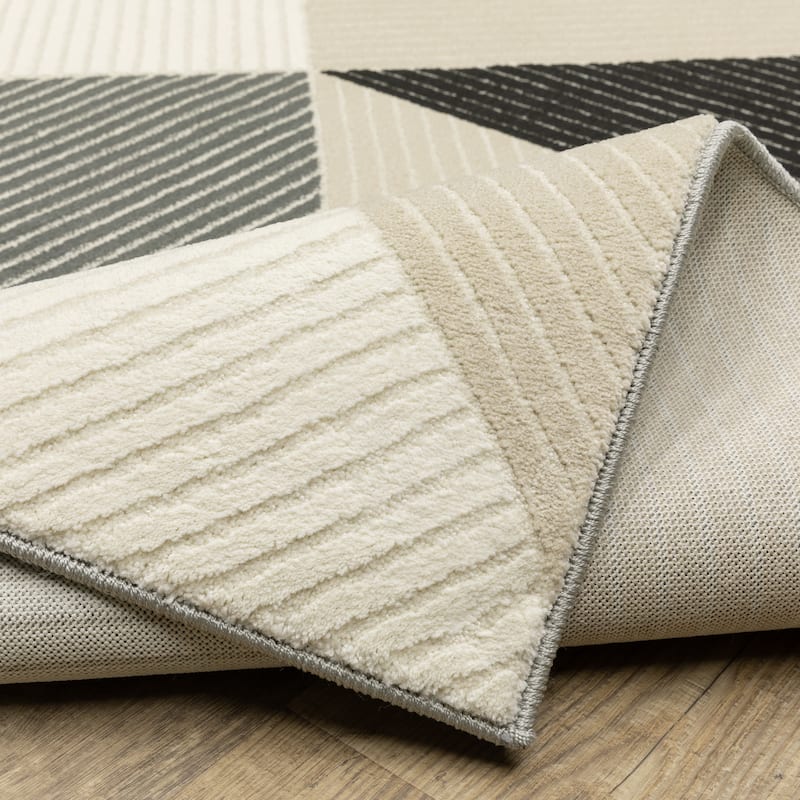 Style Haven Ripley Modern Geometric Mixed Pile Area Rug