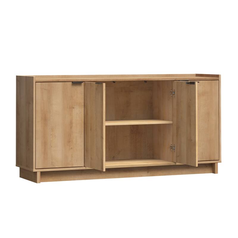 Prepac Simply Modern 4 Door 60" W x 30" H x 16" D Storage Cabinet - 60 in W x 30 in H x 16 in D
