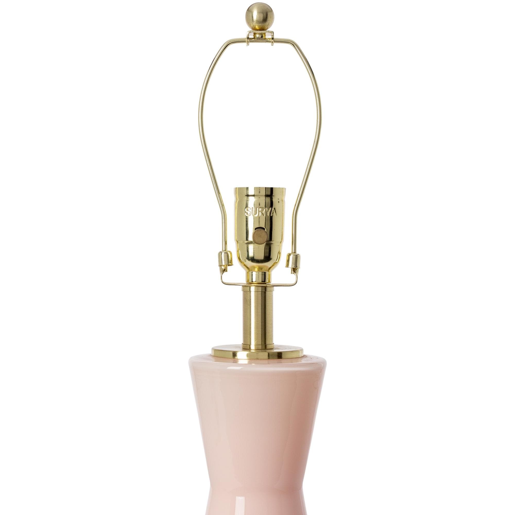 Sahil Modern & Contemporary Pink Accent Table Lamp - 25"H x 14"W x 14"D