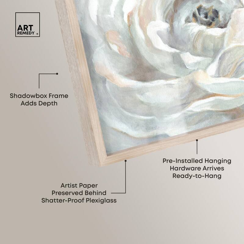 Powdery Peony Shadowbox by Art Remedy