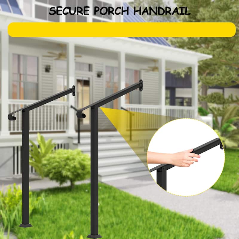 Duty Wrought Iron Outdoor Handrail Safety Rail for Steps, Porches