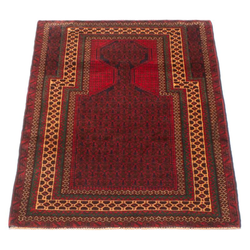 Teimani Red Rug 2'9" x 4'10" - 2'9 x 4'10
