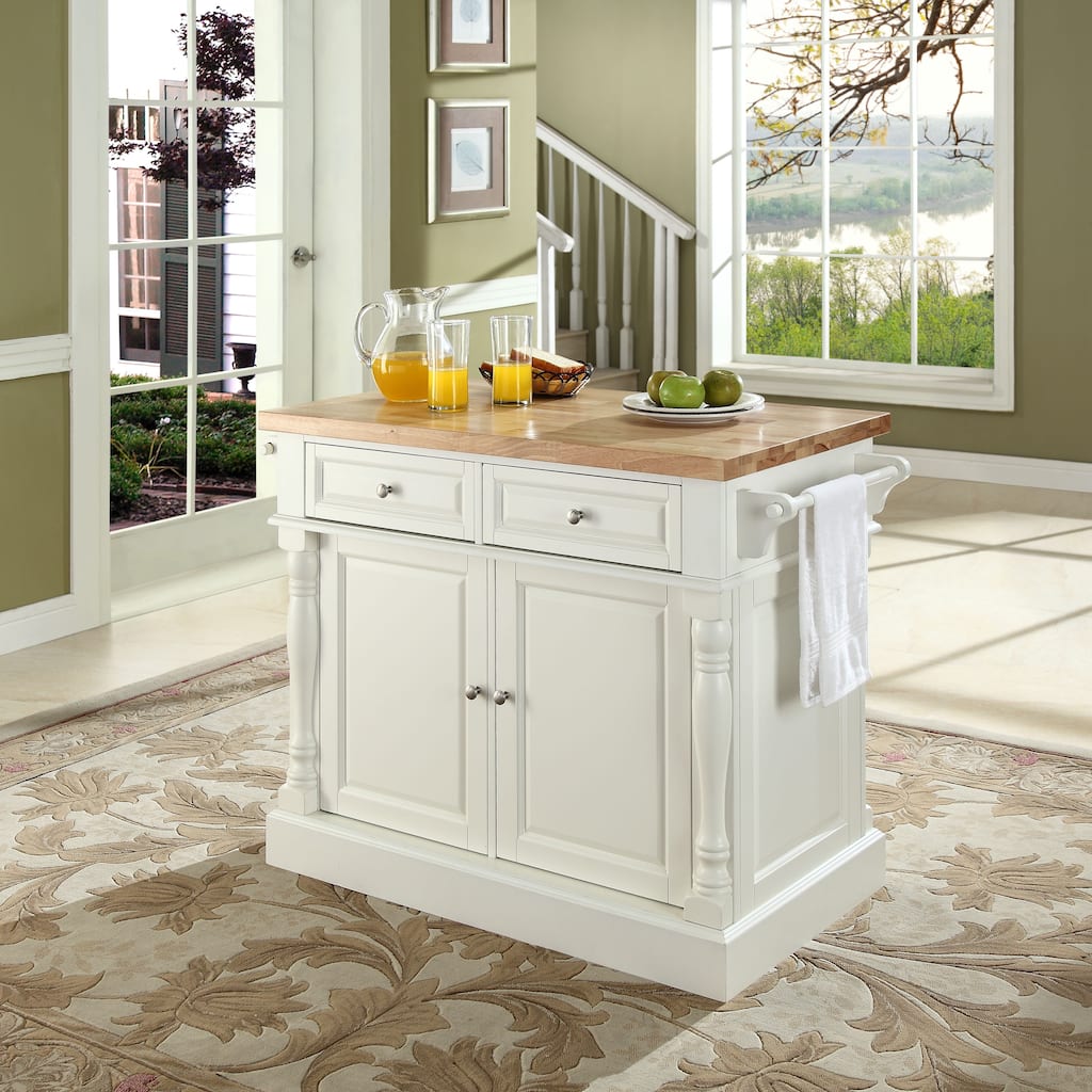 Crosley Oxford Butcher Block Kitchen Island - 47.75 "W x 23 "D x 35.75 "H
