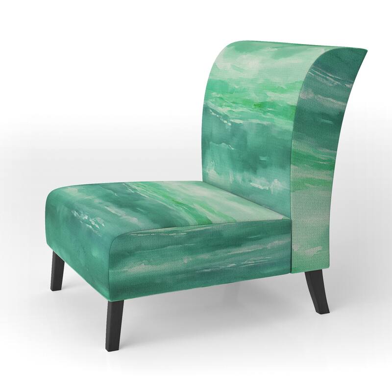 Designart "From the Shore" Upholstered Beach Accent Chair - Nautical & Coastal Arm Chair For Bedroom