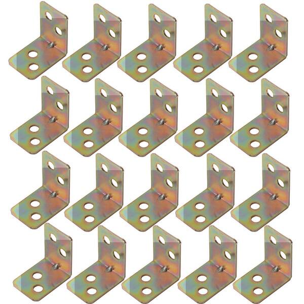 20pcs Furniture Right Angle Bracket 24x24mm Corner Fastener L Shaped Colorful On Sale Overstock 28765613