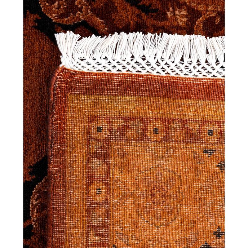 Overdyed One-of-a-Kind Hand-Knotted Area Rug - Orange - 4' 8" x 7' 5"
