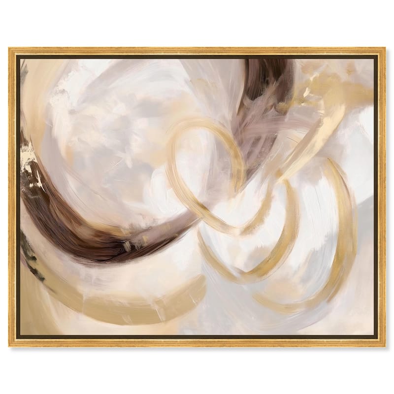 Dreamy Swirls III Canvas by Art Remedy - Gold - 45" x 36"