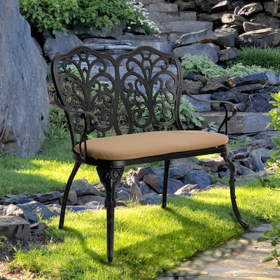 33.8 inch Aluminum Outdoor Butterfly Loveseats Garden Bench for Park,Yard