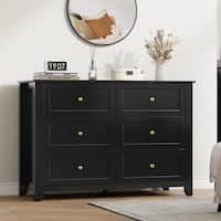 black 6-drawer dresser under $200 Daley 6 Drawer Dresser
