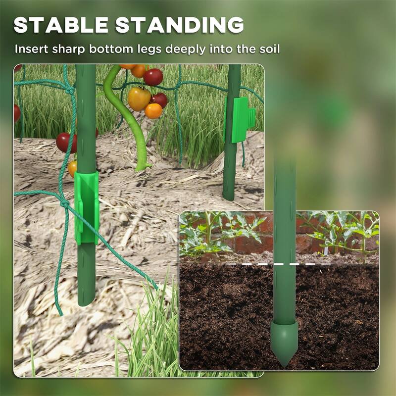Green Steel Arch Trellis for Climbing Plants with Adjustable Design - 17" W x 71.75" D x 72" H