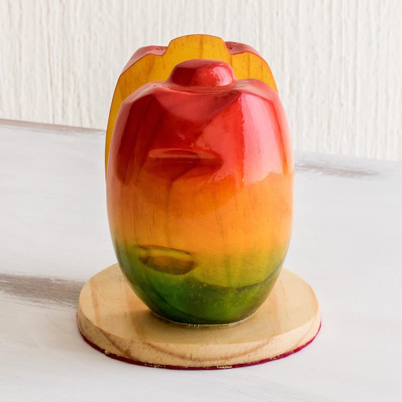 Novica Handmade Juicy Jocote Wood Napkin Holder
