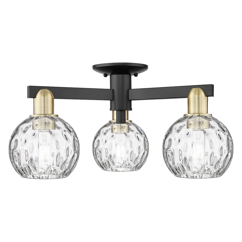 Innovations Lighting 716-3F-10-24 Athens Water Glass Semi-Flush Athens