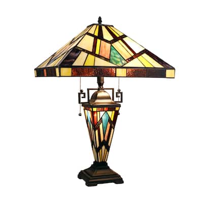 Tiffany Style Mission Design Blackish Bronze Table Lamp