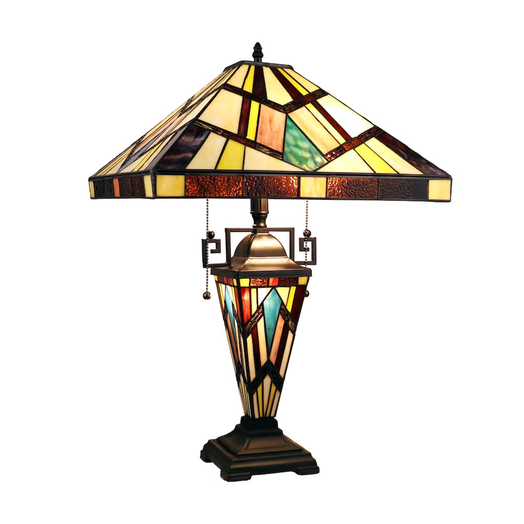 Tiffany Style Mission Design Blackish Bronze Table Lamp