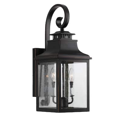 Morgan 2 Light Outdoor Wall Mounted Lighting-Oil Rubbed Bronze Finish - Oil Rubbed Bronze - Oil Rubbed Bronze