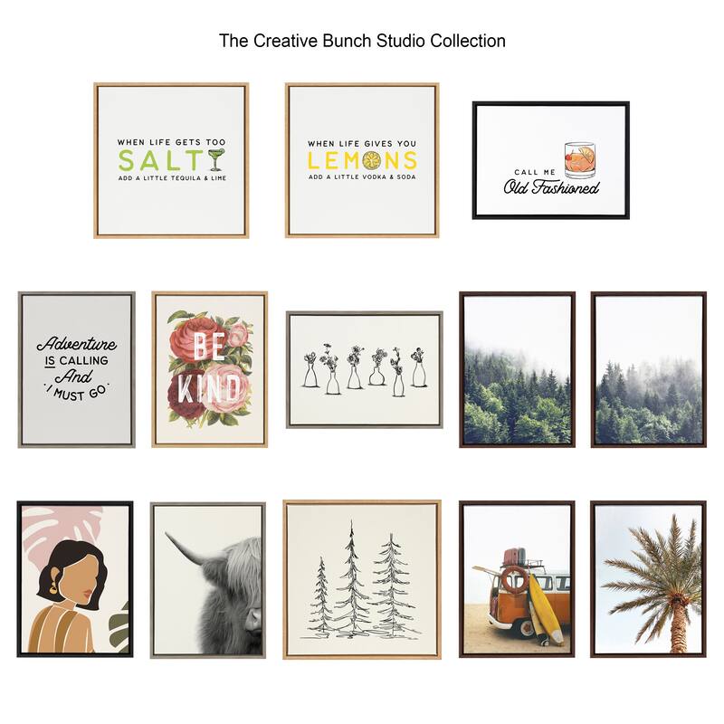 Kate and Laurel Sylvie Ocean Frame Canvas by The Creative Bunch Studio