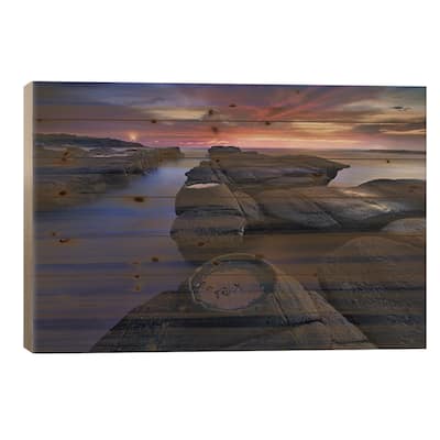 Lighthouse Print On Wood by Yan Zhang - Multi-Color