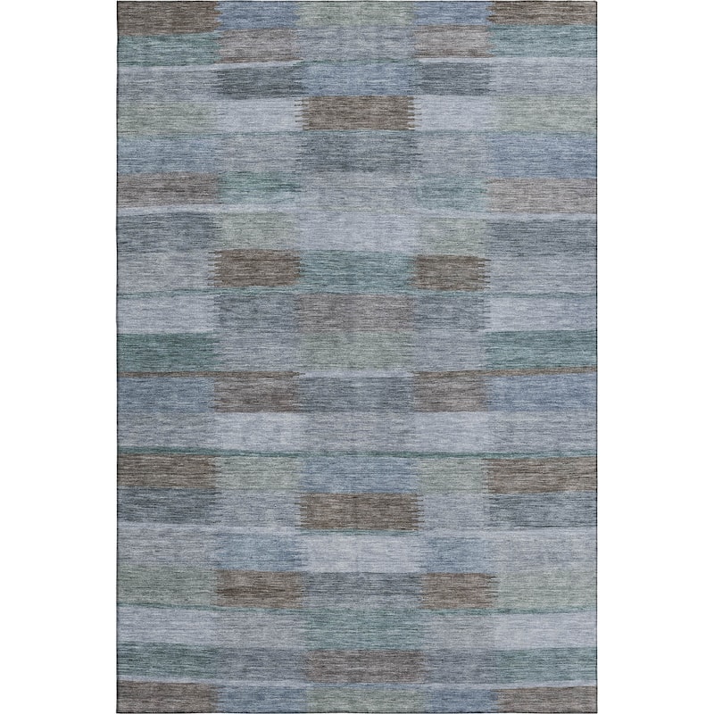 Premium Washable Super Soft Geo Stripe Mayfield Rug