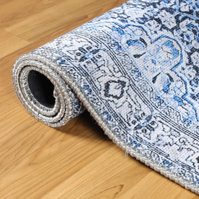 Superior Elodie Bohemian Geometric Floral Medallion Indoor Area Rug