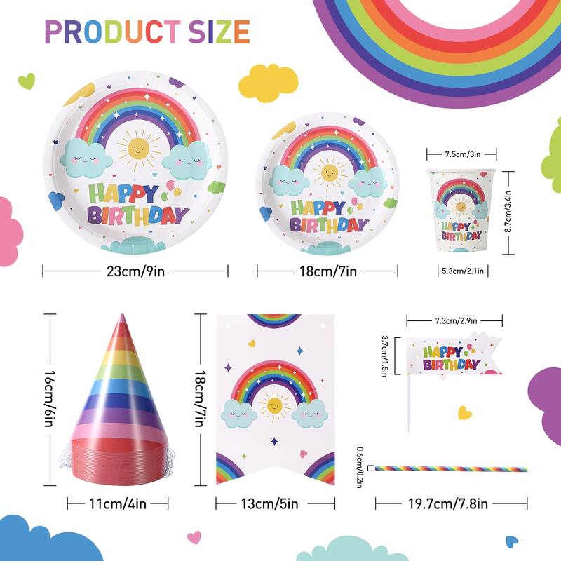 151 Pcs Birthday Tableware Set Serve 25