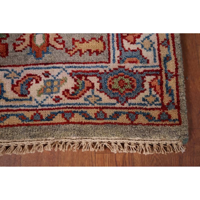 Oushak Indian Accent Rug Hand-Knotted Wool Carpet - 3'0"x 4'11"