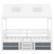 preview thumbnail 23 of 38, Merax House Bed with Roof and 4 drawers