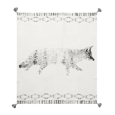 Fox Forest Printed Throw Blanket