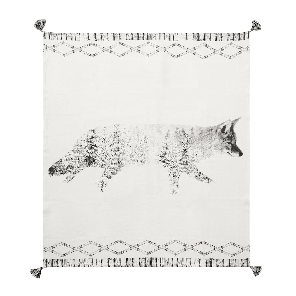 Fox Forest Printed Throw Blanket