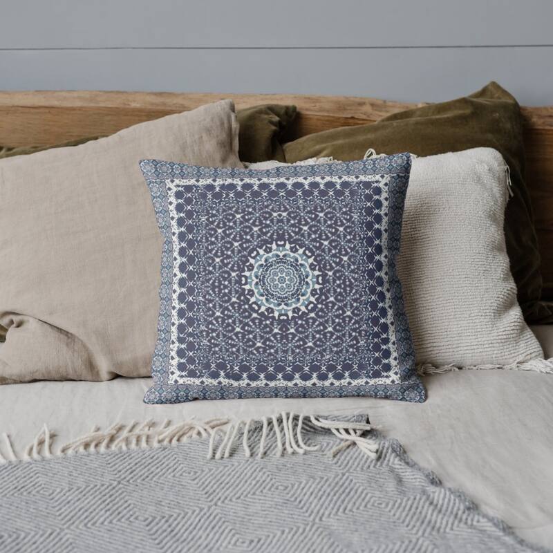 Amrita Sen Window Wreath Palace Faux Suede Throw Pillow