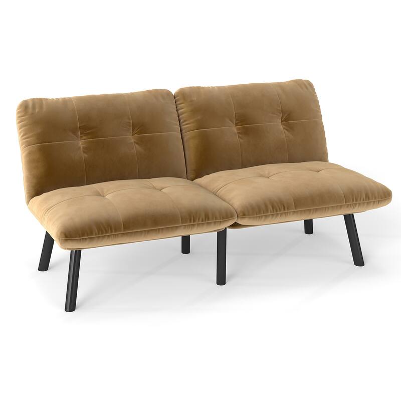 Roomfitters Modern Convertible Sofa Bed Futon Couch, Folding Sleeper Loveseat with Tufted Back