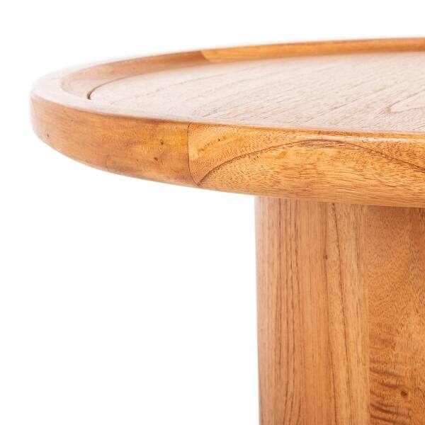 Safavieh Devin Round Pedestal Coffee Table Natural Overstock 22363821
