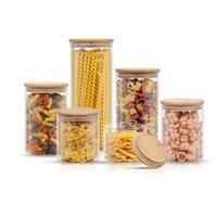 Juvale Set Of 4 Cork Ball Lid Glass Jars, Tall Food Storage Containers For  Pantry, Coffee Storage, 4 Sizes : Target