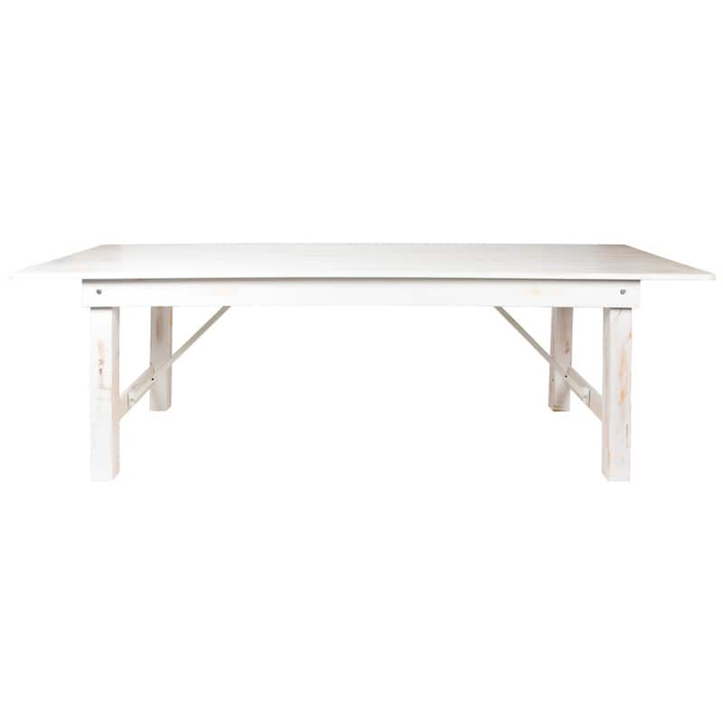 Rustic Farm Solid Pine Folding Dining Table - 108"D x 40"W x 30"H