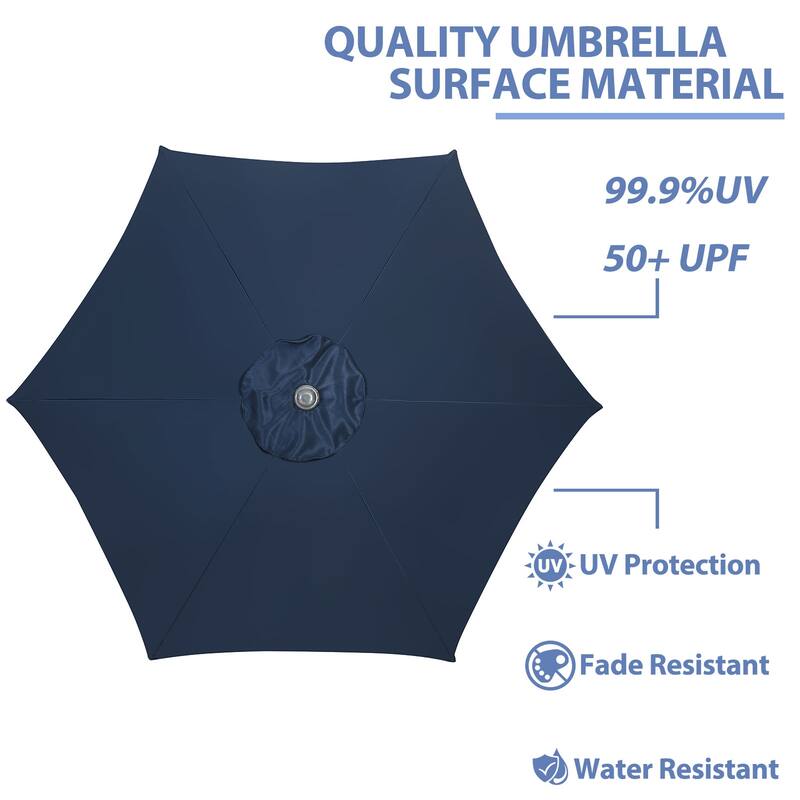 Autlaycil 9ft Patio umbrella Outdoor umbrella With Push-Button Tilt & Crank for Pool, Garden