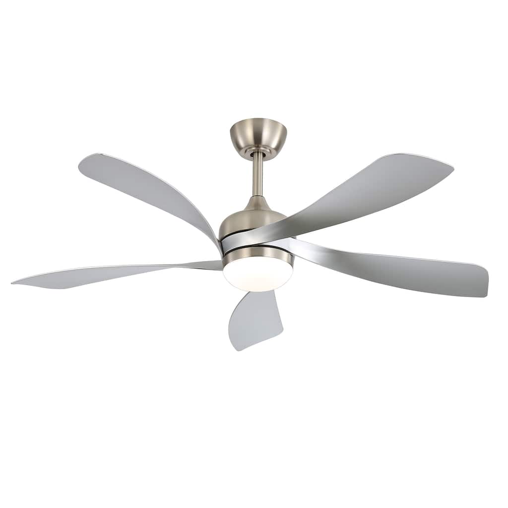 52-Inch Ceiling Fan with Light Featuring 5 ABS Blades Dimmable LED and Memory Function