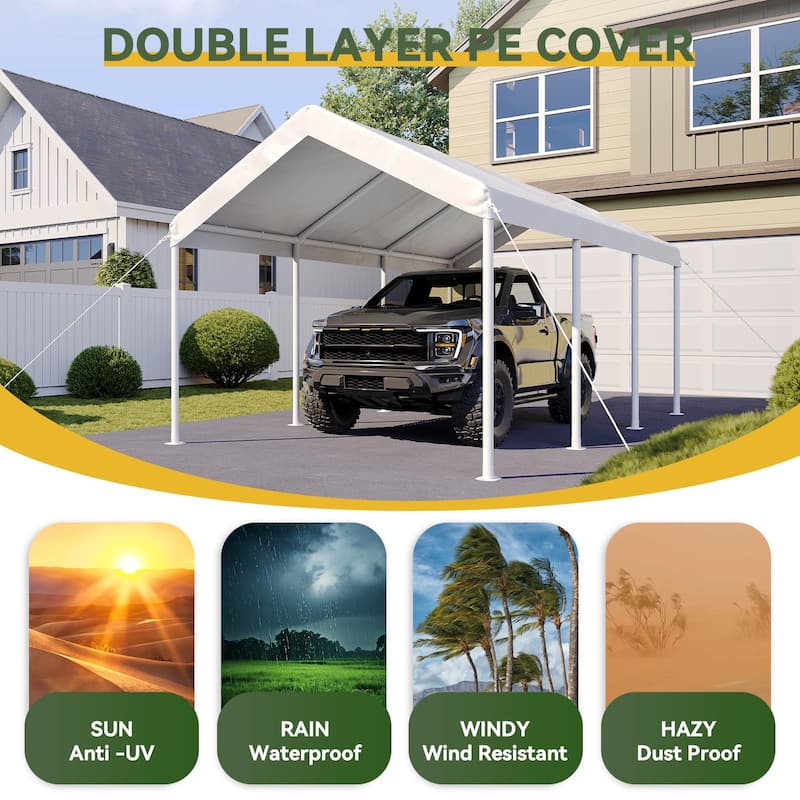 Aoxun 10x20 ft Heavy Duty Carport