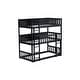 preview thumbnail 11 of 49, Detachable Triple Bunk Bed with Ladders,Twin over Twin over Twin