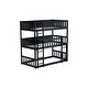 preview thumbnail 11 of 49, Triple Bunk Bed with Ladders,Guardrails,Twin over Twin over Twin