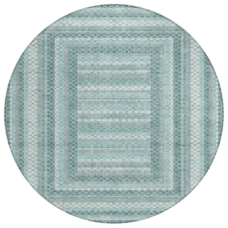 HomeRoots Geometric Transitional Rectangle Outdoor Rug