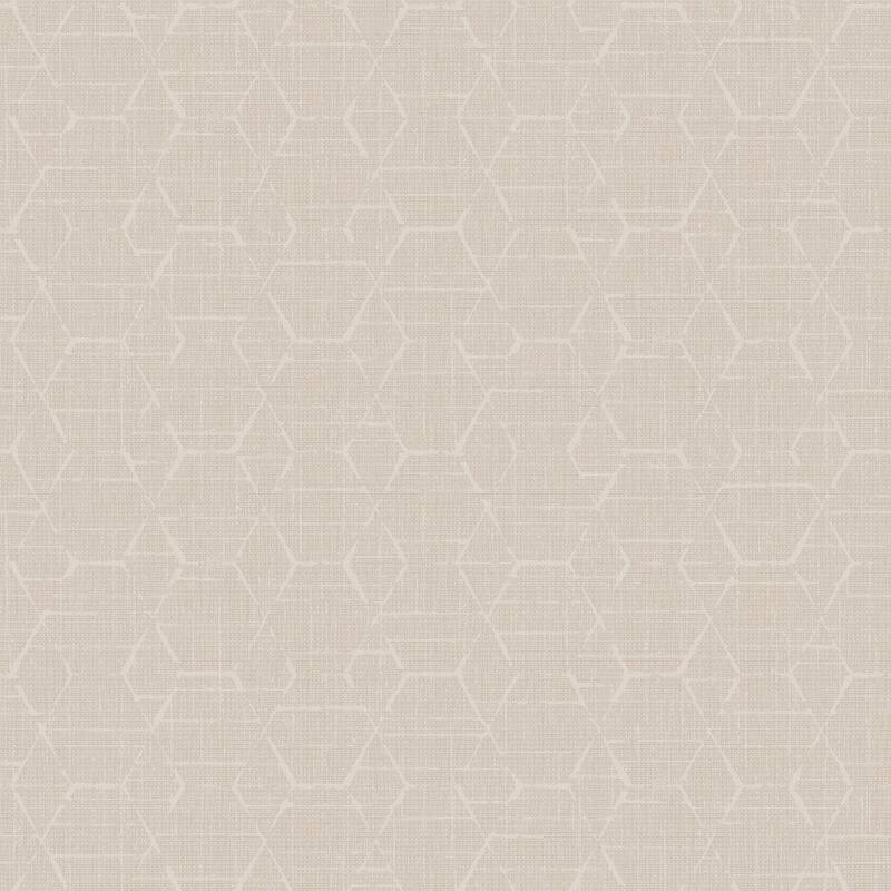 Galerie Wallcoverings Atmosphere Geometric Hextex Non-woven Matte Wallpaper Roll - 33 feet x 21 inches - Beige