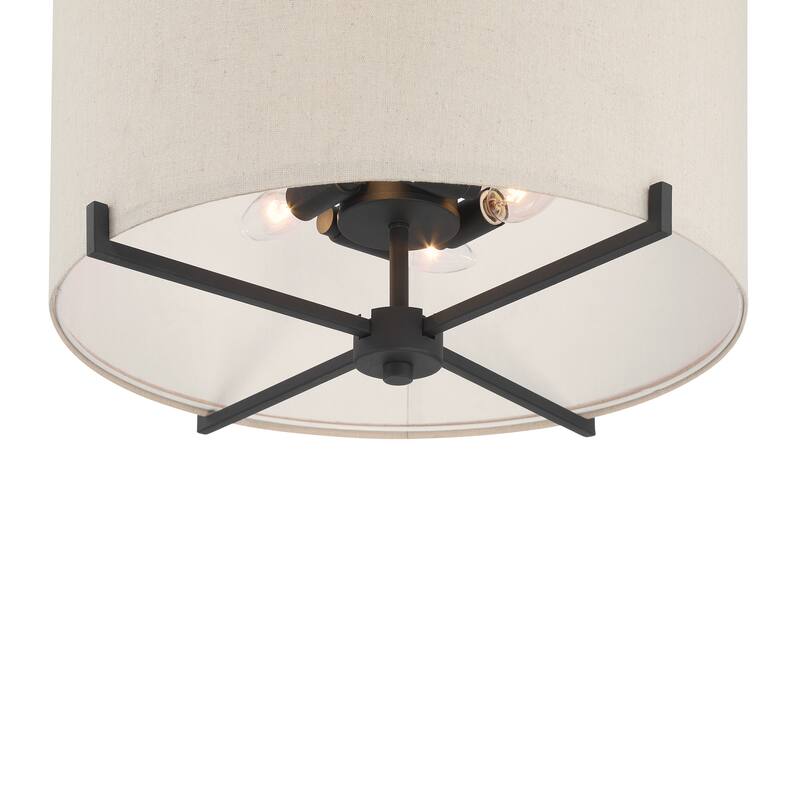 Acroma 4-Light Dimmable Chandelier with Drum Fabric Shade