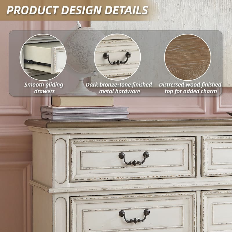 Signature Design by Ashley Realyn Two-Tone 6 Drawer Dresser
